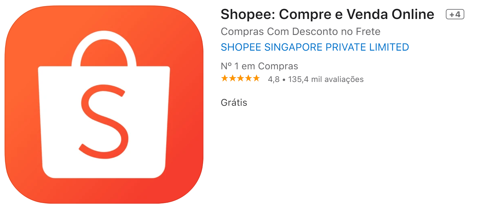 avaliação app shopee apple