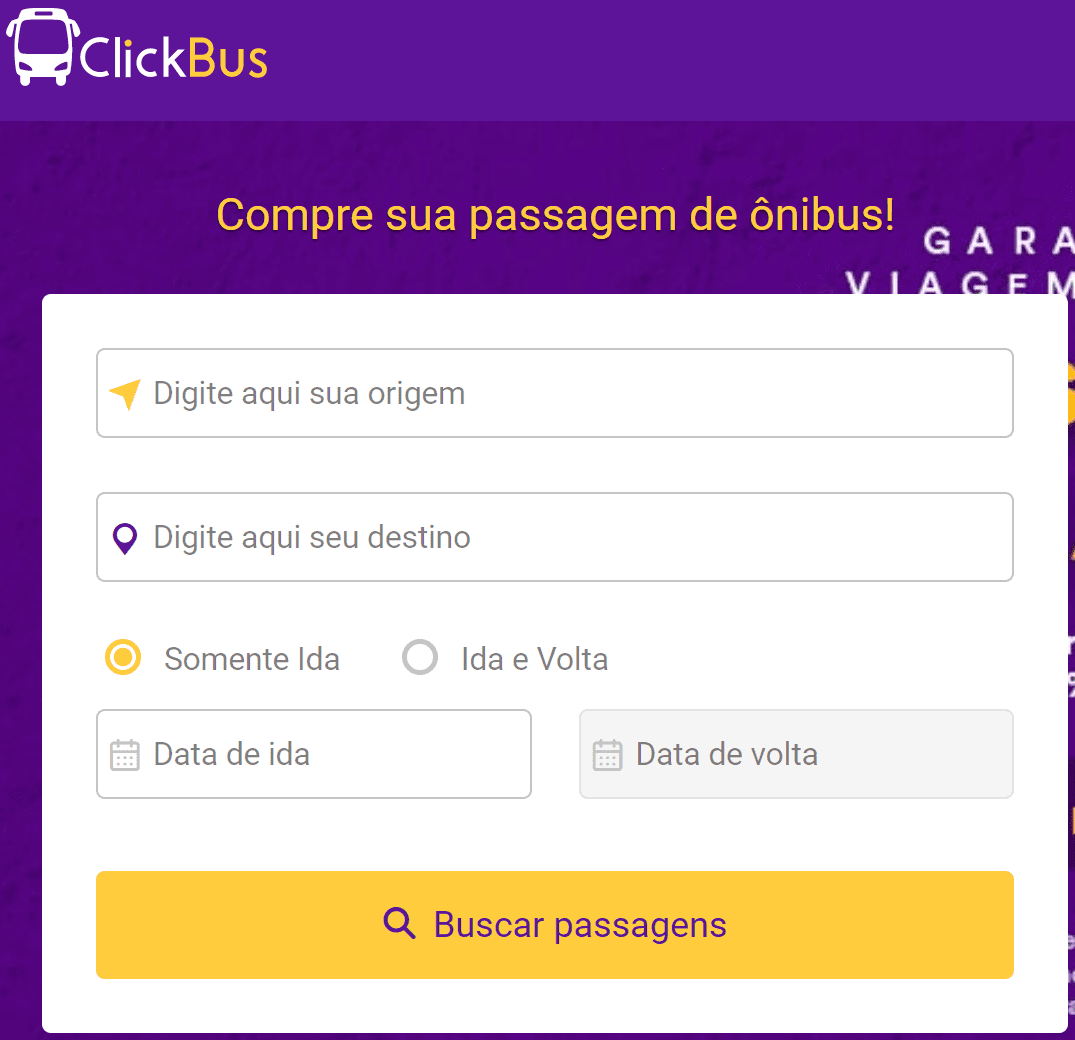 como comprar passagem de onibus online pela clickbus